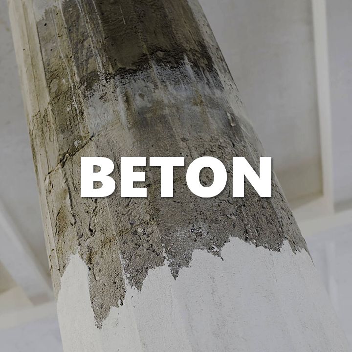 Betonsäule mit Brandschutzbeschichtung
