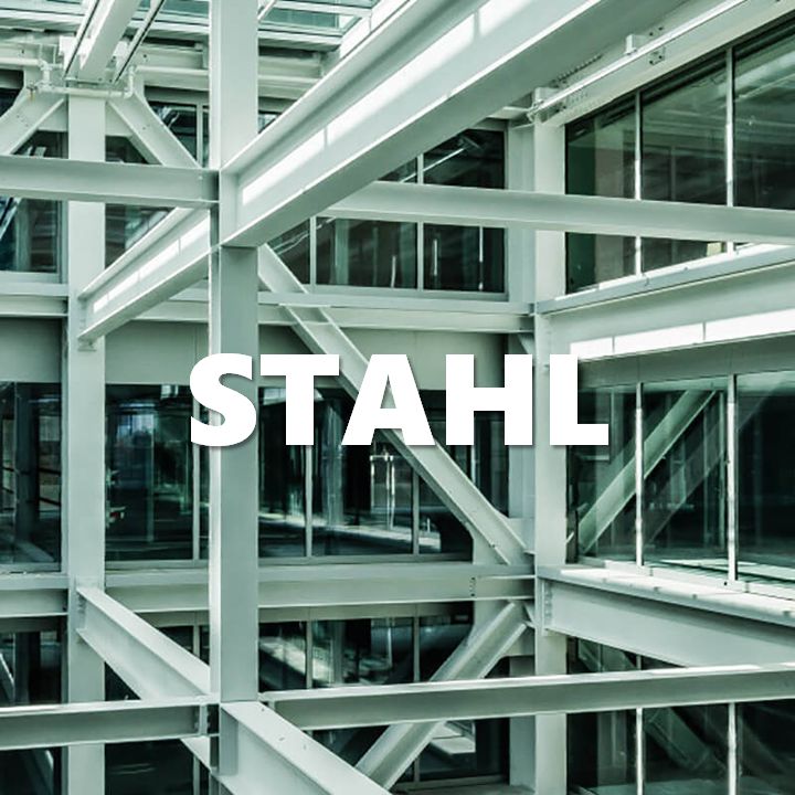 Stahlträger mit Brandschutzbeschichtung im Gebäude